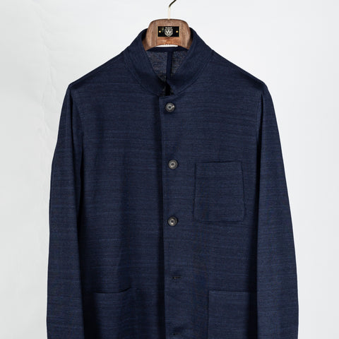 Fradi Navy Nuru Linen Cotton Blazer - Cotton, Linen, Denim - View 6