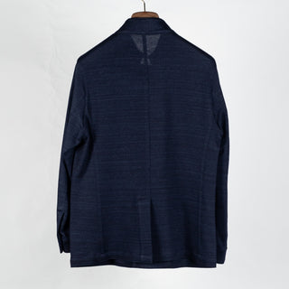 Fradi Navy Nuru Linen Cotton Blazer - Cotton, Linen, Denim - View 5