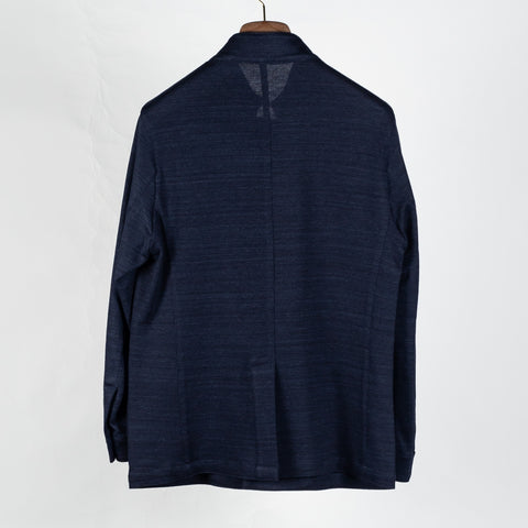 Fradi Navy Nuru Linen Cotton Blazer - Cotton, Linen, Denim - View 5