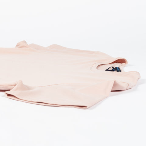 PYA Light Pink Seasonal SS26 Iconic T-Shirt - Tan, Cotton, Silk, Pima Cotton, Slim Fit, Made In Peru - View 7