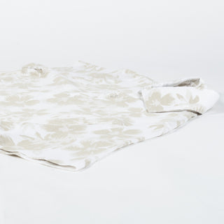 PYA Tan Hawaiian Floral Print Stretch Polo - Cotton, Pima Cotton, Peruvian Pima, Regular Fit, Made In Peru - View 7