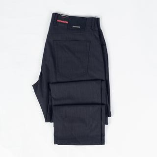 Alberto Navy Two Tone Stone 1942 Ceramica Trousers - Polyester, Viscose, Stretch, Slim Fit - View 8
