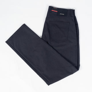 Alberto Navy Two Tone Stone 1942 Ceramica Trousers - Polyester, Viscose, Stretch, Slim Fit - View 9