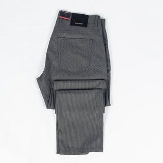 Alberto Charcoal Two Tone Stone 1942 Ceramica Trousers - Polyester, Viscose, Stretch - View 8