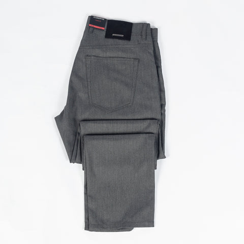 Alberto Charcoal Two Tone Stone 1942 Ceramica Trousers - Polyester, Viscose, Stretch - View 8