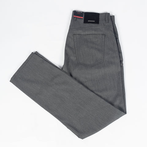 Alberto Charcoal Two Tone Stone 1942 Ceramica Trousers - Polyester, Viscose, Stretch - View 9