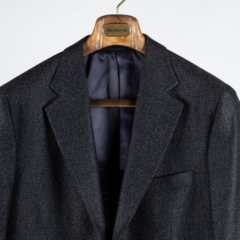 Empire Navy Textured Wool Cashmere Blazer - Wool, Cashmere, Denim, Check, Made In Canada - View 7