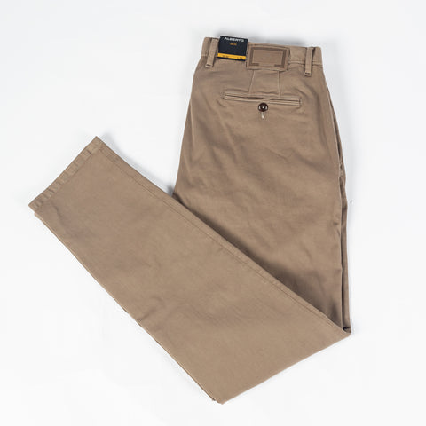 Alberto Light Brown 1582 Rob Chinos - Cotton, Stretch, Slim Fit, Knit - View 9