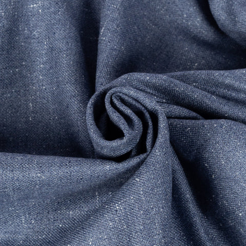Waterville Textured Wool-Silk Reversible Bomber Jacket - Navy, Wool, Silk, Polyester, Made In Italy - Alternate View
