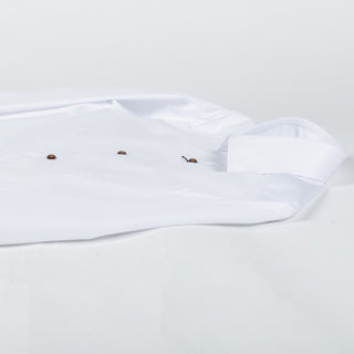 Stenstrom White Twill Dress Shirt - Cotton, Twill, Regular Fit - View 8