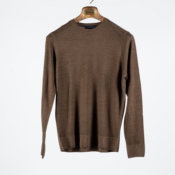 Brown Lightweight Crewneck Sweater