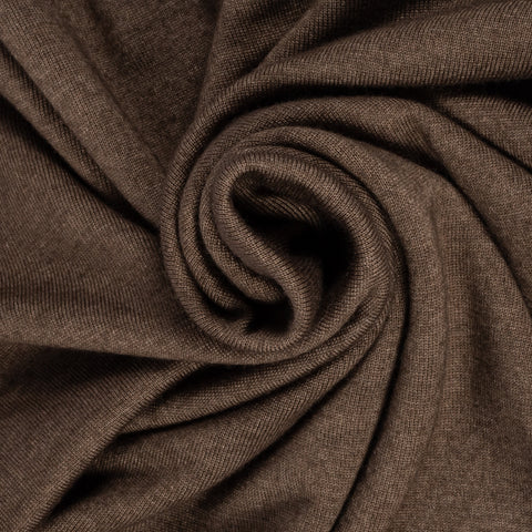 PYA Brown Lightweight Crewneck Sweater - Navy, Wool, Merino, Denim, Regular Fit, Knit - Alternate View
