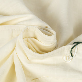 Barbour Off White Parkvale Slub Relaxed Short-Sleeved Shirt - Cotton, Denim, Relaxed Fit, Matte - Detail View