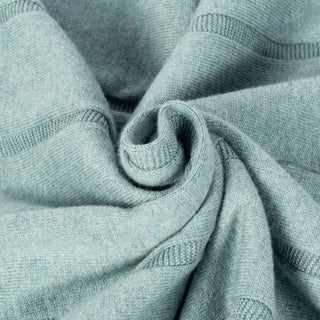 Barbour Slate Blue Wellburn Knitted Polo - Cotton, Denim, Stripe - Detail View