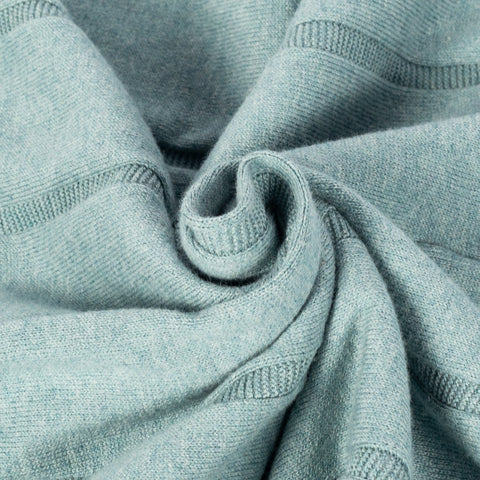 Barbour Slate Blue Wellburn Knitted Polo - Cotton, Denim, Stripe - Detail View