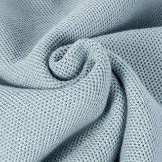 Barbour Slate Blue Honeycomb Quarter-Zip Sweater - Cotton, Denim, Textured - Detail View
