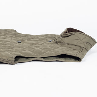 Barbour Dusty Olive Lowerdale Gilet — hardware detail