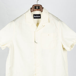 Barbour Off White Parkvale Slub Relaxed Short-Sleeved Shirt - Cotton, Denim, Relaxed Fit, Matte - View 7