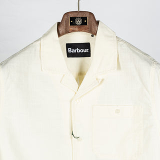 Barbour Off White Parkvale Slub Relaxed Short-Sleeved Shirt - Cotton, Denim, Relaxed Fit, Matte - View 6