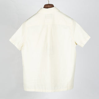 Barbour Off White Parkvale Slub Relaxed Short-Sleeved Shirt - Cotton, Denim, Relaxed Fit, Matte - View 5