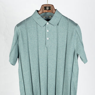 Barbour Slate Blue Wellburn Knitted Polo - Cotton, Denim, Stripe - View 6