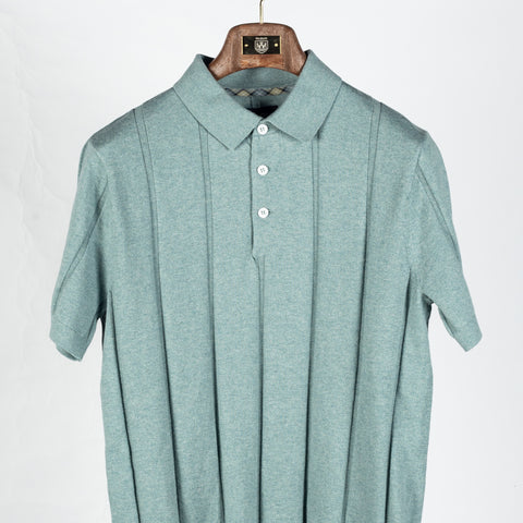 Barbour Slate Blue Wellburn Knitted Polo - Cotton, Denim, Stripe - View 6