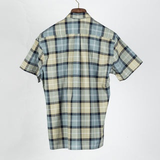 Barbour Multi Check Gordon Short Sleeved Shirt - Red, Cotton, Denim, Tailored Fit - View 5