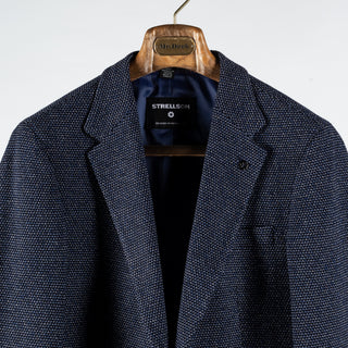 Strellson Textured Navy Cotton Blend Blazer - Wool, Cotton, Cashmere - View 7