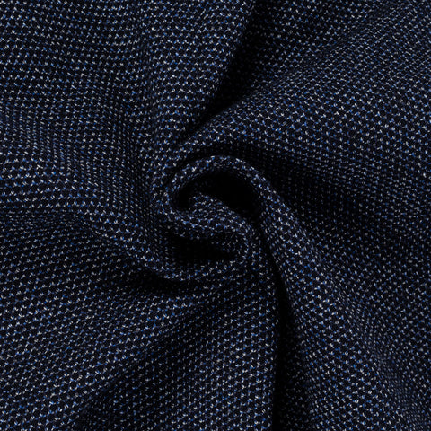 Strellson Textured Navy Cotton Blend Blazer - Wool, Cotton, Cashmere - Alternate View