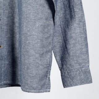 Barbour Indigo Bradden Linen Blend Relaxed Shirt - Red, Cotton, Linen, Denim, Relaxed Fit, Textured - View 5