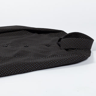 Xacus Black Pattered Tailor Fit Dress Shirt - Cotton, Silk, Denim - View 8