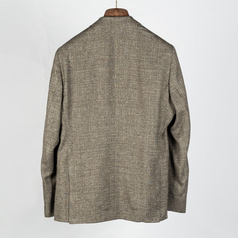 Barbour Light Olive Auckland Melange Blazer - Tan, Wool, Linen, Denim, Tailored Fit - View 6