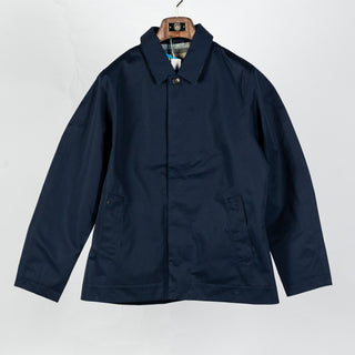 Barbour Navy Short Rokig Waterproof Jacket - Cotton, Denim, Polyester, Knit