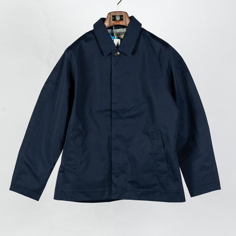 Barbour Navy Short Rokig Waterproof Jacket - Cotton, Denim, Polyester, Knit