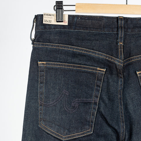 AG Everett 2 Years Emmet Slim Straight Denim - Tan, Cotton, Denim, Stretch, Straight Fit - View 6