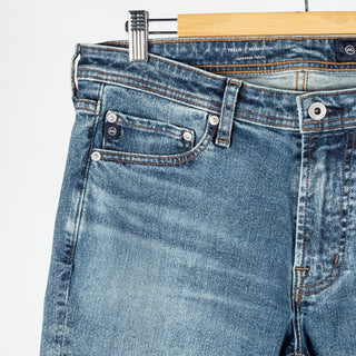 AG Tellis Bellingham Stretch Denim - Oat, Cotton, Denim, Polyester, Slim Fit, Knit - Detail View