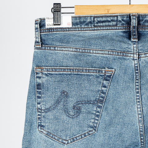 AG Tellis Bellingham Stretch Denim - Oat, Cotton, Denim, Polyester, Slim Fit, Knit - View 6