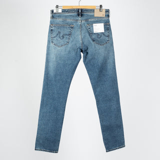 AG Tellis Bellingham Stretch Denim - Oat, Cotton, Denim, Polyester, Slim Fit, Knit - View 5