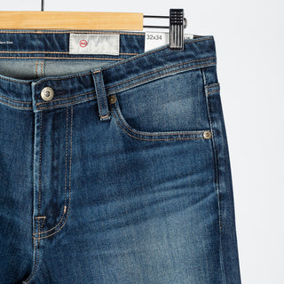 AG Tellis Horsetail Ultimate Stretch Denim - Blue, Cotton, Denim, Stretch, Slim Fit, Knit - Back View