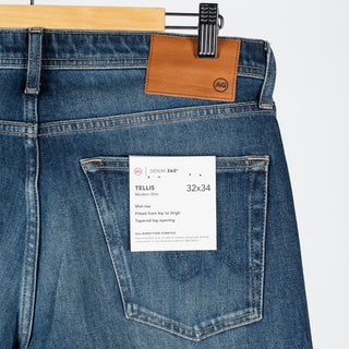 AG Tellis Horsetail Ultimate Stretch Denim - Blue, Cotton, Denim, Stretch, Slim Fit, Knit - View 7