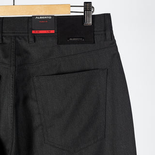 Alberto Black Two Tone Stone 1942 Ceramica Trousers - Polyester, Viscose, Stretch, Knit - View 7