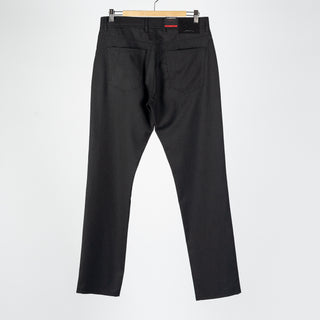 Alberto Black Two Tone Stone 1942 Ceramica Trousers - Polyester, Viscose, Stretch, Knit - View 5