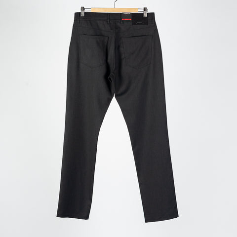 Alberto Black Two Tone Stone 1942 Ceramica Trousers - Polyester, Viscose, Stretch, Knit - View 5