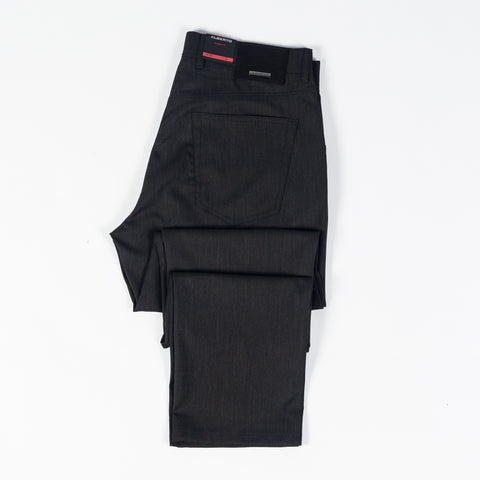 Alberto Black Two Tone Stone 1942 Ceramica Trousers - Polyester, Viscose, Stretch, Knit - View 8