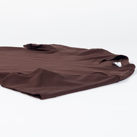 Gran Sasso Brown Interlock Pima Cotton T-Shirt - Tan, Cotton, Denim, Italian, Regular Fit, Made In Italy - View 7
