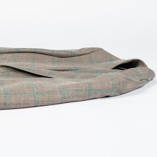 Latorre Tan Windowpane Summer Blazer - Brown, Wool, Linen, Silk, Made In Italy - View 8