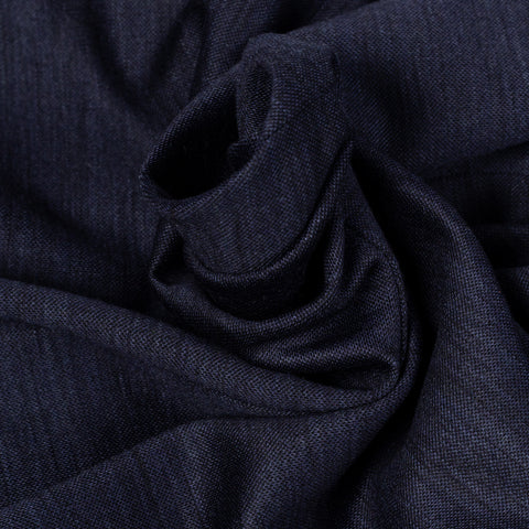 Latorre Textured Navy Stretch Blazer - Wool, Denim, Stretch, Made In Italy - Alternate View