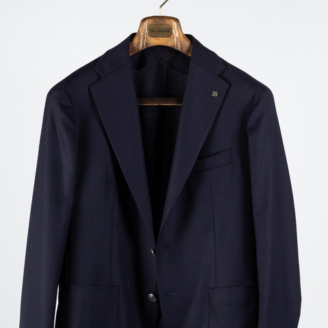 Tagliatore Classic Navy Blazer - Wool, Silk, Oxford, Made In Italy - View 6