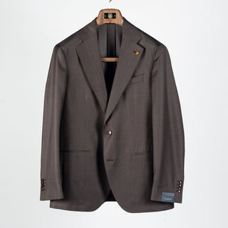Latorre Textured Brown Summer Suit - Wool, Italian, Made In Italy