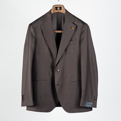 Latorre Textured Brown Summer Suit - Wool, Italian, Made In Italy